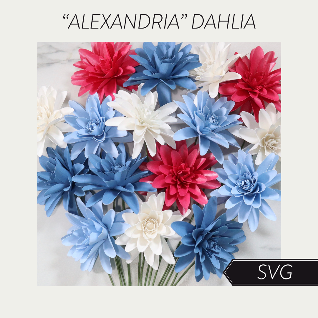 Mini Paper Dahlia "Alexandria" SVG