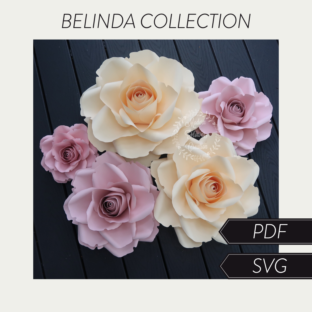 Paper Rose Collection "Belinda" SVG & PDF