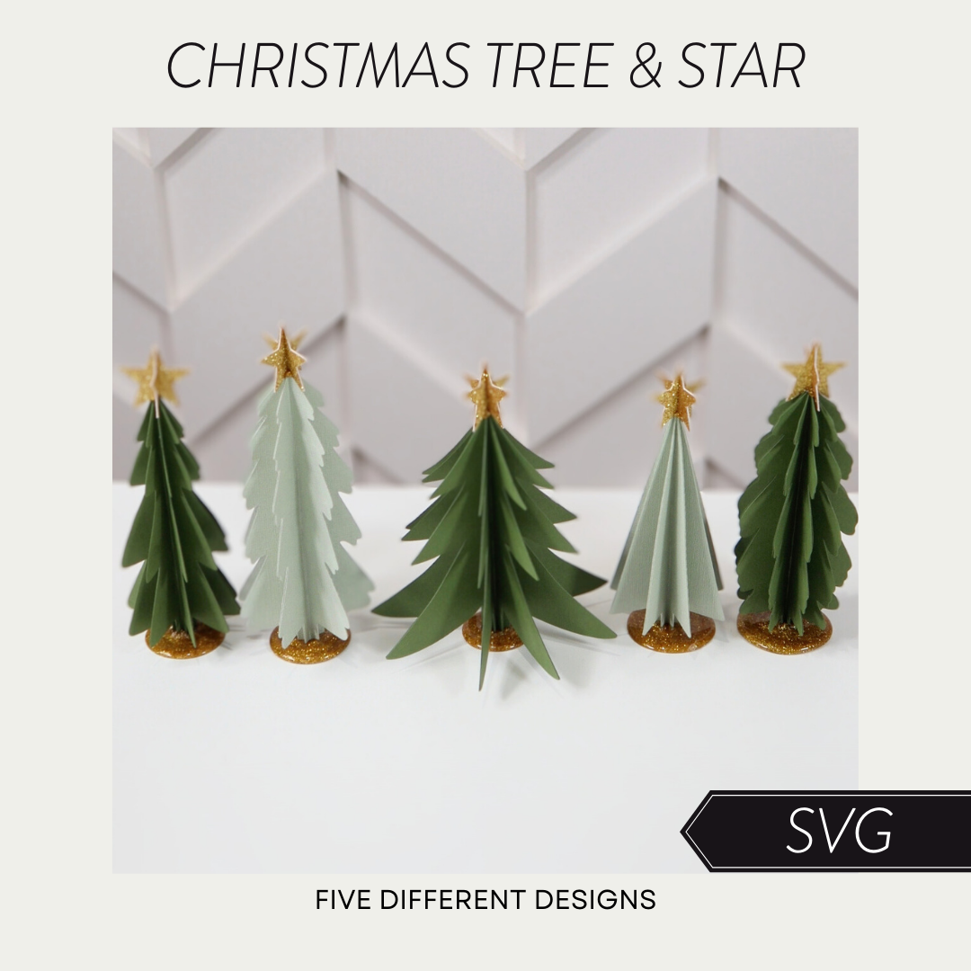 Christmas Tree & Star Design SVG