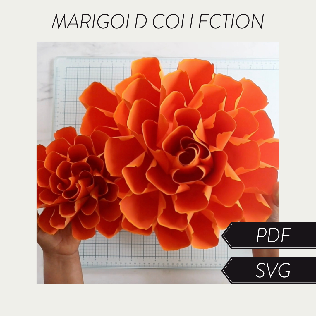 Paper Marigold Collection SVG/PDF